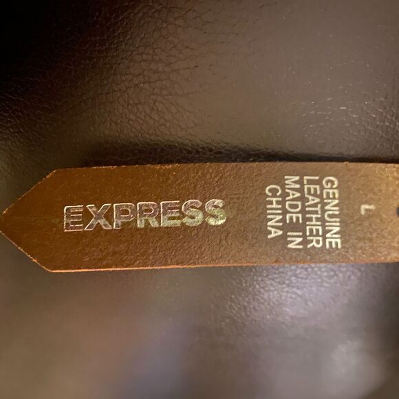 Brown Leather Woven Belt Large - Picture 3 of 6